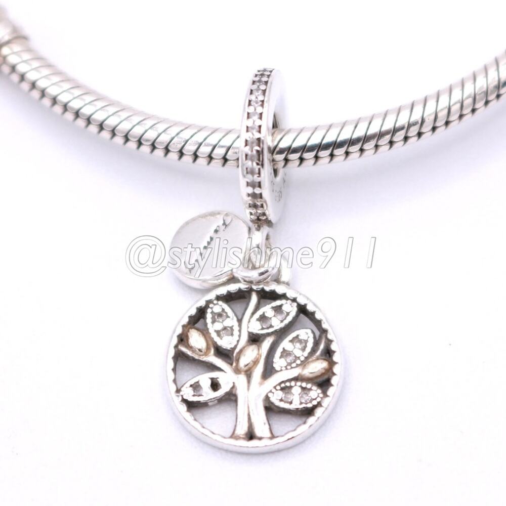 Sterling Silver Two-Tone Tree of Life Charm Bracelet by Pandora